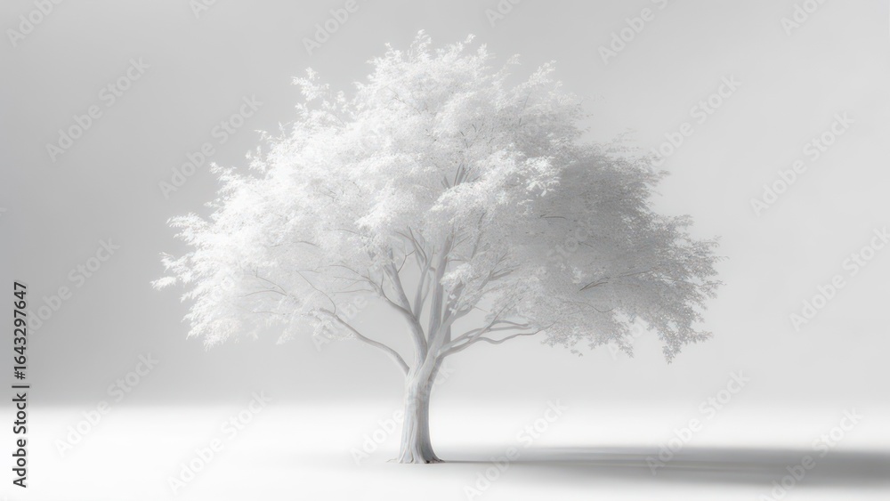 Obraz premium Monochromatic tree in a simple setting