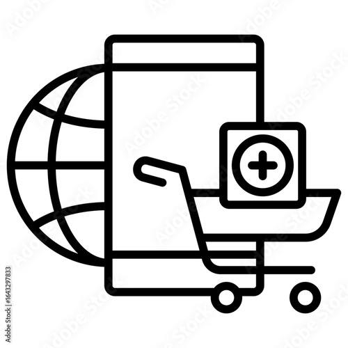 Mobile Shopping Icon