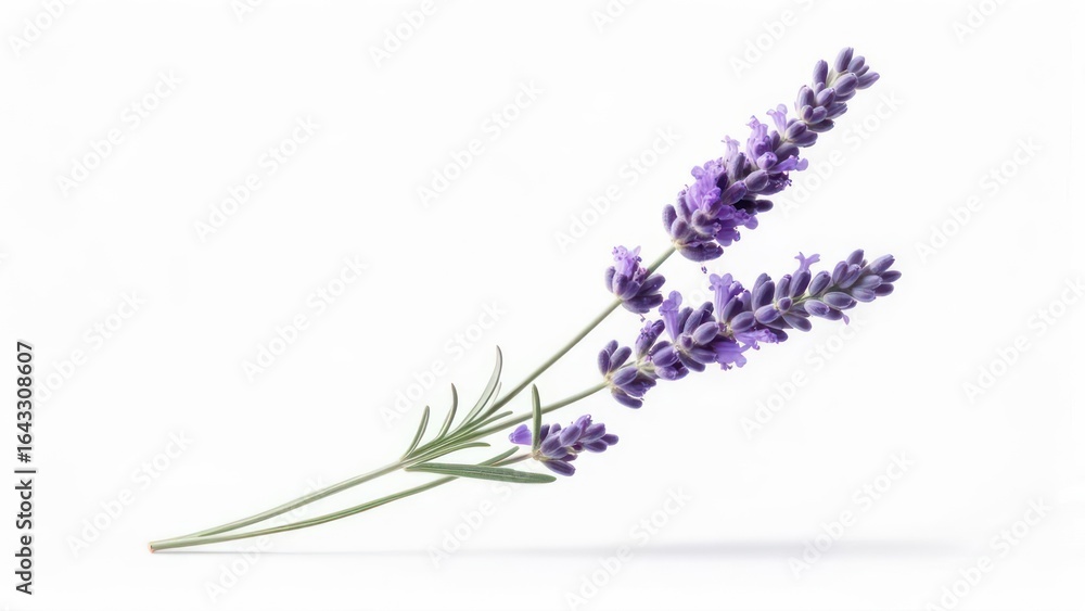 Fototapeta premium Lavender sprig against white (1)