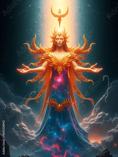 Divine Entity Created with Galaxy Heaven Architecture Heaven. Glorious .