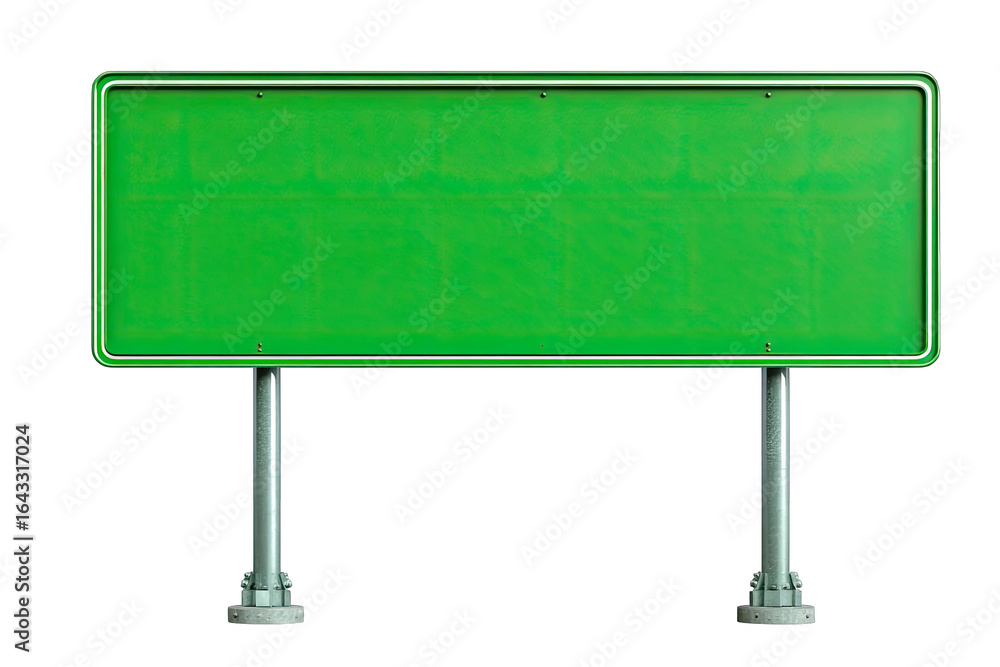 Fototapeta premium Blank green highway sign