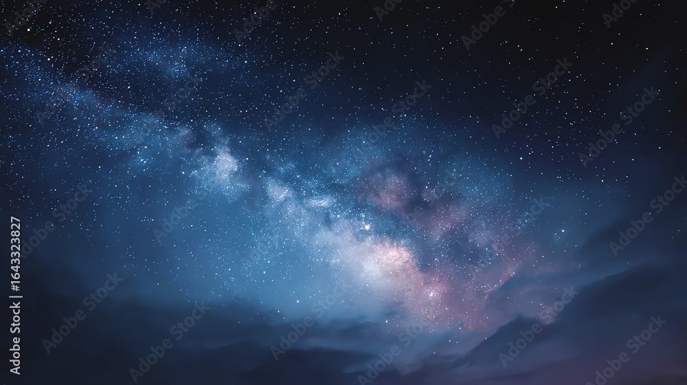 Fototapeta premium A breathtaking view of the starry night sky, showcasing the Milky Way galaxy