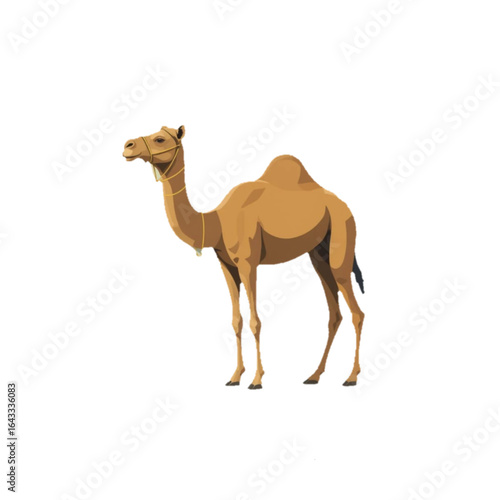 Vector illustration camel on white background