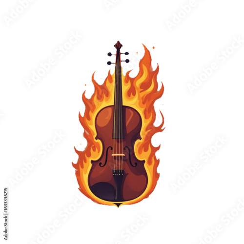 Illustration violin isolated on white background