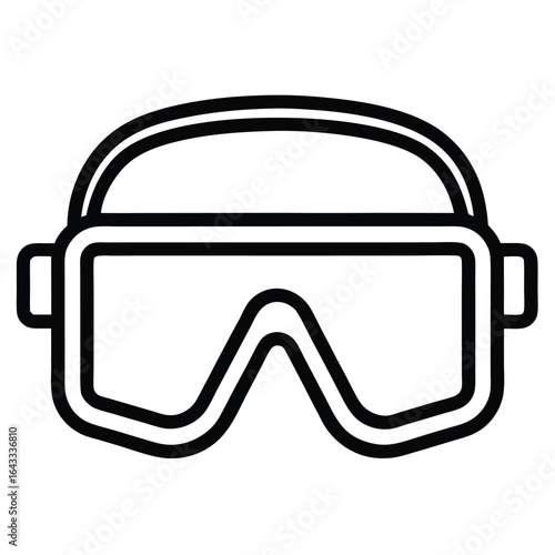 Safety Goggles Vector Icon – Eye Protection and Safety Equipment Symbol