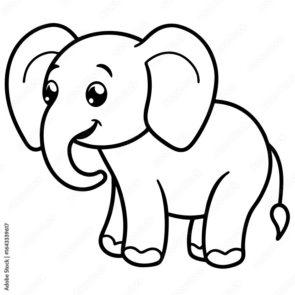 Fototapeta premium elephant cartoon illustration