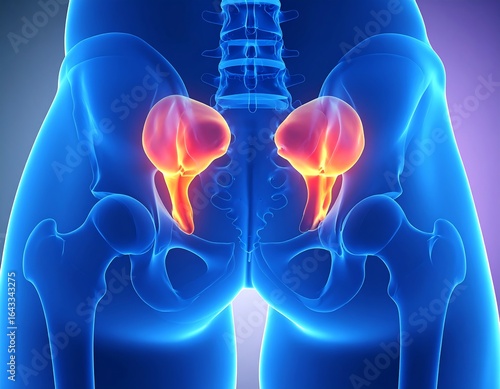 Wallpaper Mural 3D anatomical illustration of the human hip joint Torontodigital.ca