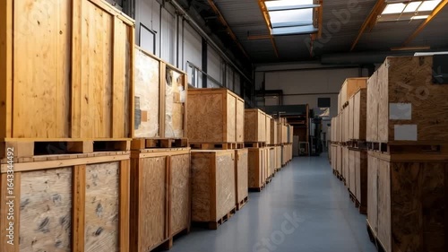 Wallpaper Mural Organized wooden storage units Torontodigital.ca