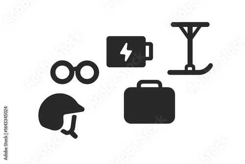 Key equipment for adventure sports enthusiasts preparing for an exciting outdoor activity in the mountains