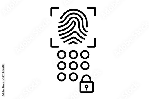 Secure authentication method with fingerprint scanner and numeric keypad for enhanced security measures