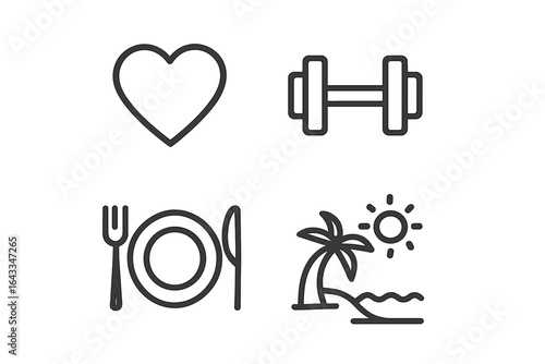Enjoying a balanced lifestyle with healthy eating, fitness, and relaxation by the beach under the sun