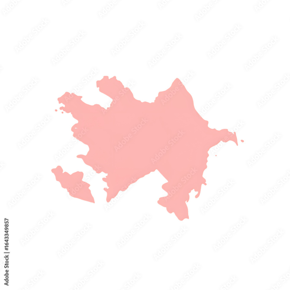 Obraz premium Azerbaijan outline map in pastel pink with clean vector design
