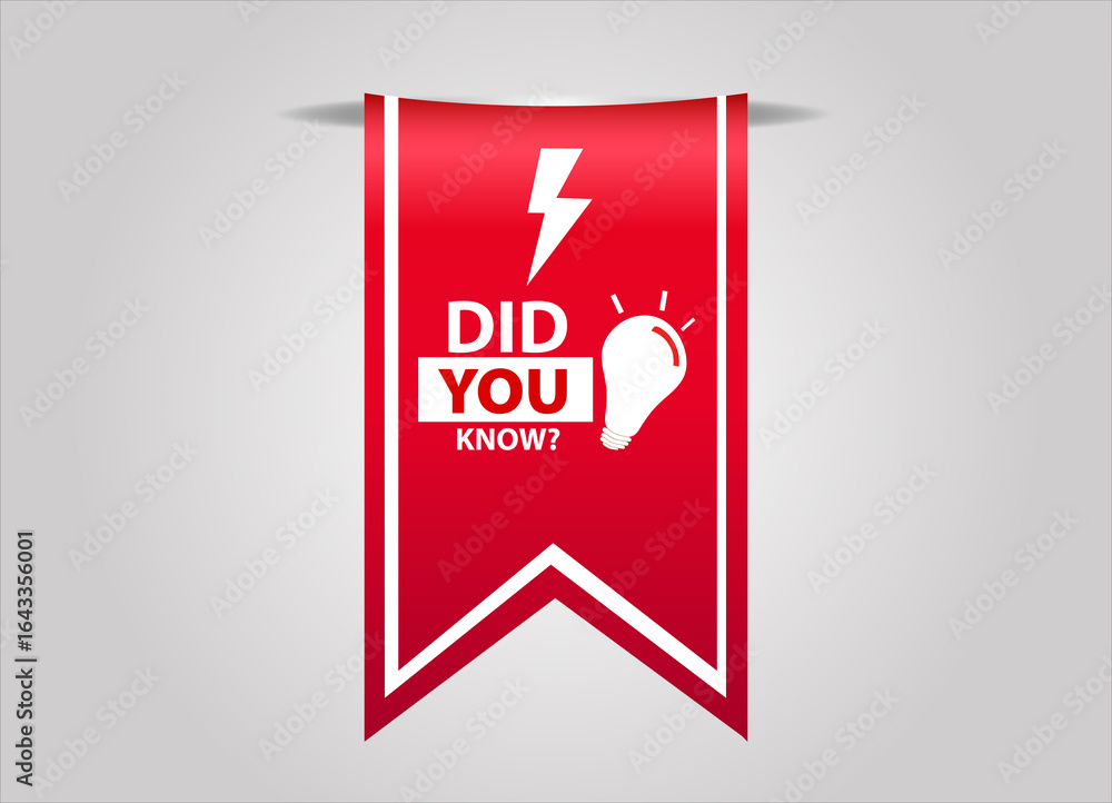 Did You Know Banner red flat sale webbanner and poster creative design Did You Know Banner red flat sale webbanner and poster creative design