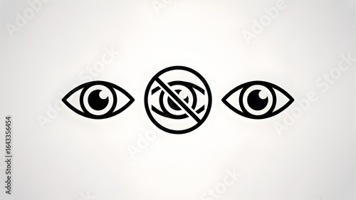 Discover the power of privacy with clear visibility and restricted access symbols