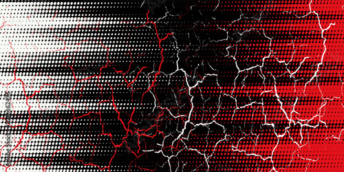 Car sticker wrap abstract banner sporty lines white, red and black grunge color combination brush thunder storm pattern motorsport racing.