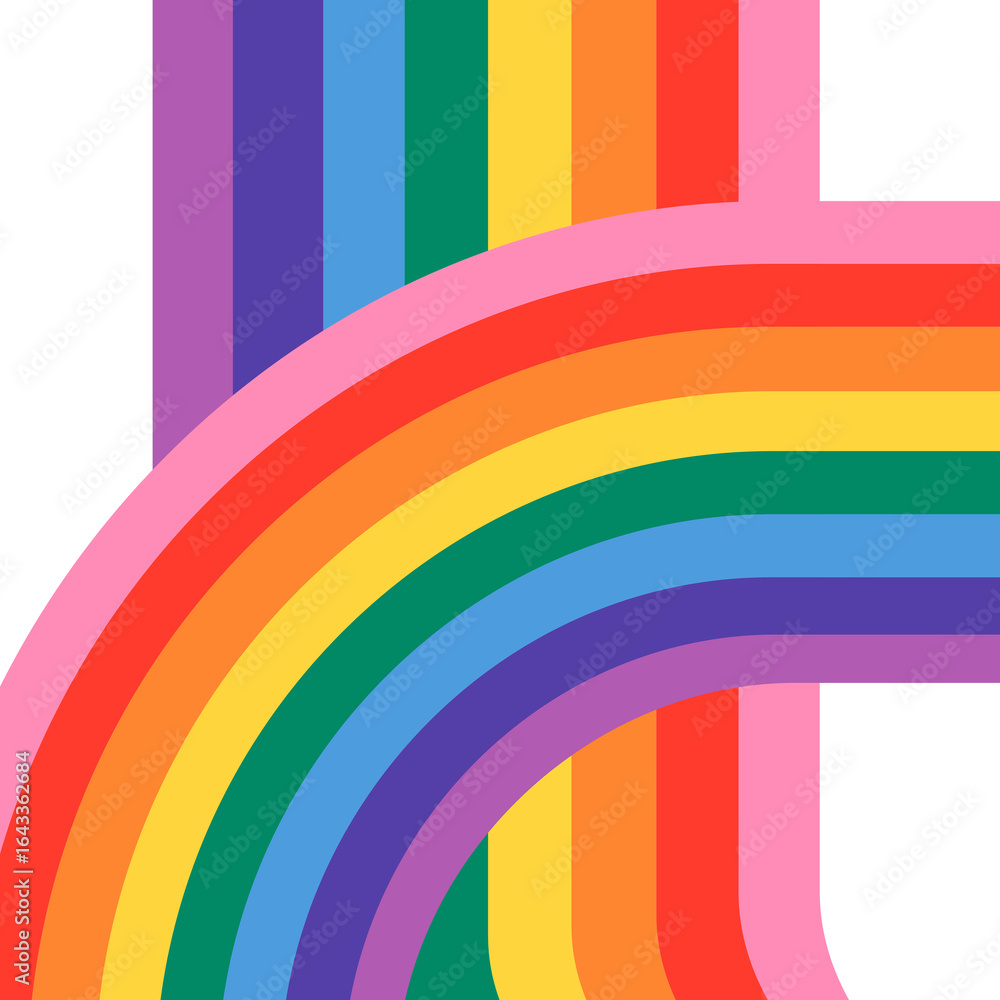 Obraz premium Rainbow png LGBTQ pride month with transparent background