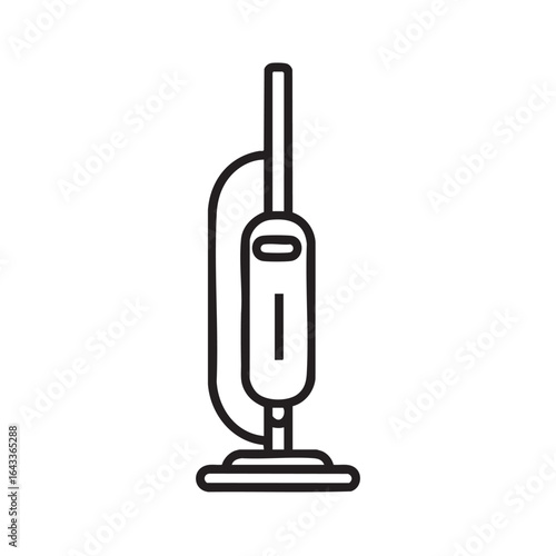  A simple icon of an upright vacuum cleaner.