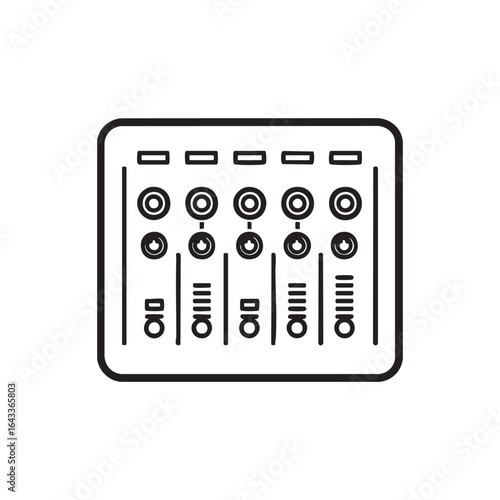  A simple icon of a sound mixing console.