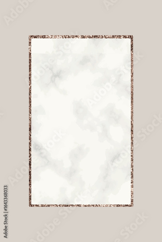 Gold marble frame background vector