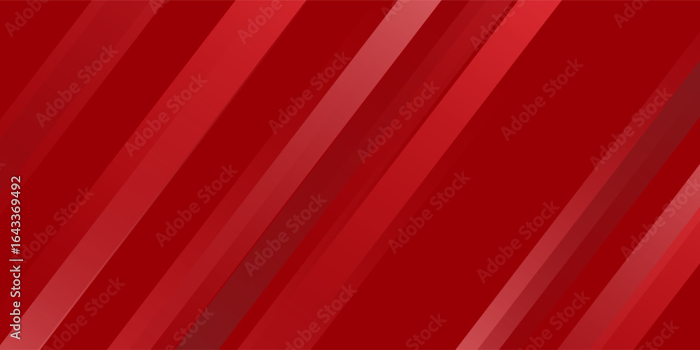 Fototapeta premium abstract red banner background with diagonal stripes. vector illustration
