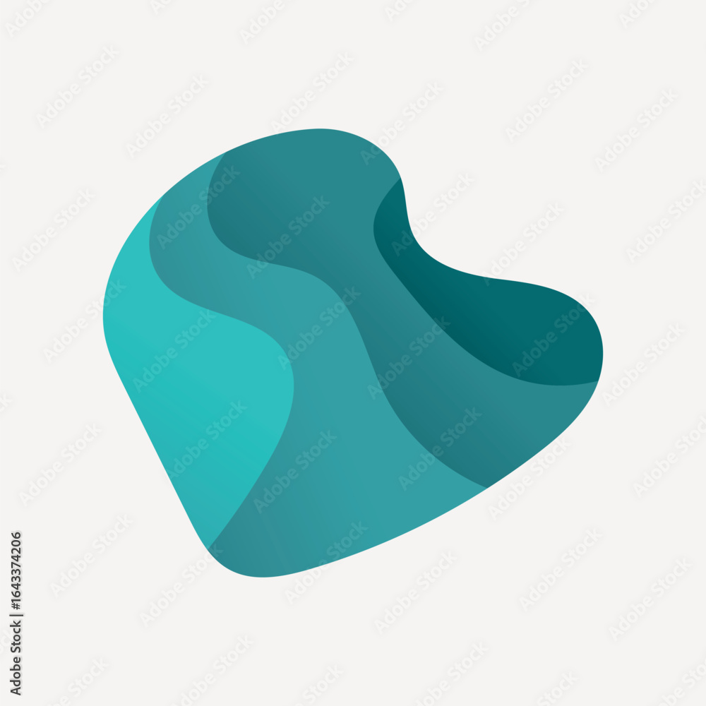 Fototapeta premium Blue organic shape vector