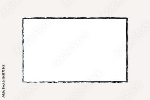 White rectangular shape collage element vector