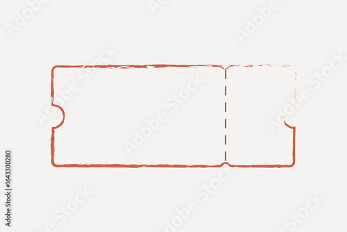 Red stamp textured ticket vector