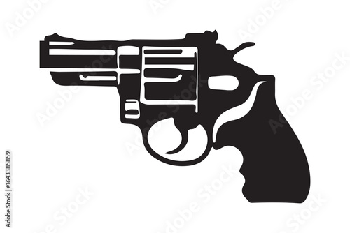 Wallpaper Mural Revolvers art silhouette vector on white background Torontodigital.ca