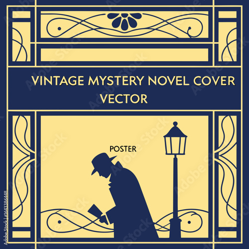 Vintage Mystery Novel Cover Vector Poster
