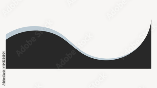 Black geometric shape collage element vector