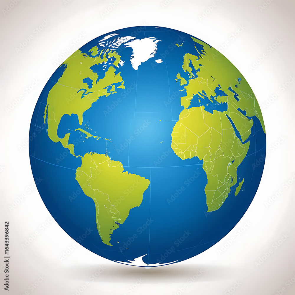 Fototapeta premium globe on blue background