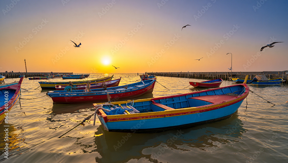 Naklejka premium Majestic tiger stalking through lush green jungle foliage