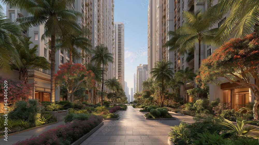 Fototapeta premium luxury residential buildings and modern homes for real estate