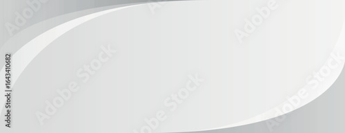 Sleek, modern background with a smooth, curved design. The background is light gray, featuring a glossy texture. Light gray dominates the background. Minimal abstract gradient curve vector background