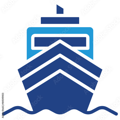 The icon of maritime transportation, especially the shipping of goods or cargo, is the main symbol of the global supply chain and logistics for transporting crude oil.