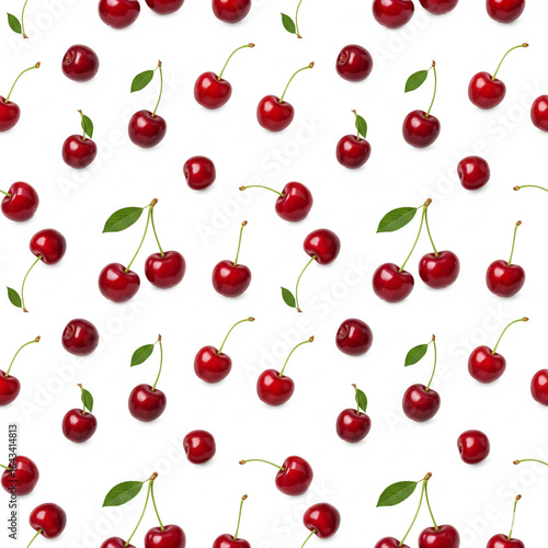 seamless pattern with cherries