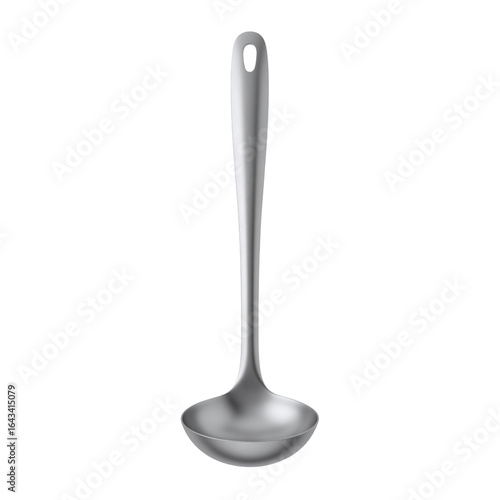 Картината върху платно Stainless steel soup ladle kitchen utensil for cooking