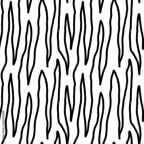 Abstract black and white zebra stripe seamless pattern for backgrounds
