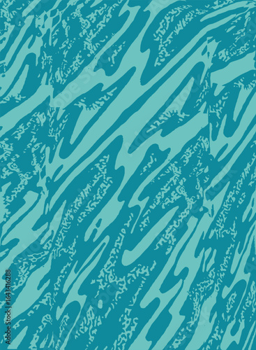 An abstract teal pattern with textured diagonal lines, creating a flowing design and visual interest for graphic design use