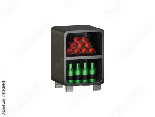 wine cooler icon 3d illustration render