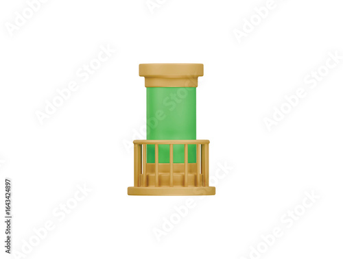 cryogenic chamber icon 3d illustration render