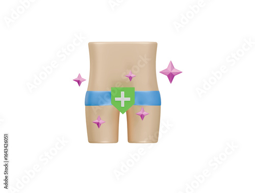 intimate hygiene icon 3d illustration render