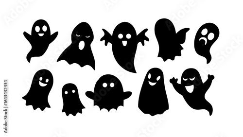 Cute spooky ghost collection Halloween spirit
