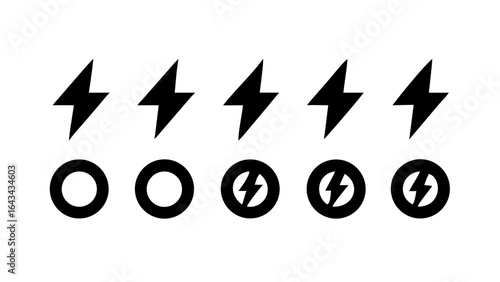 Jagged Lightning Bolt Strikes electricity energy