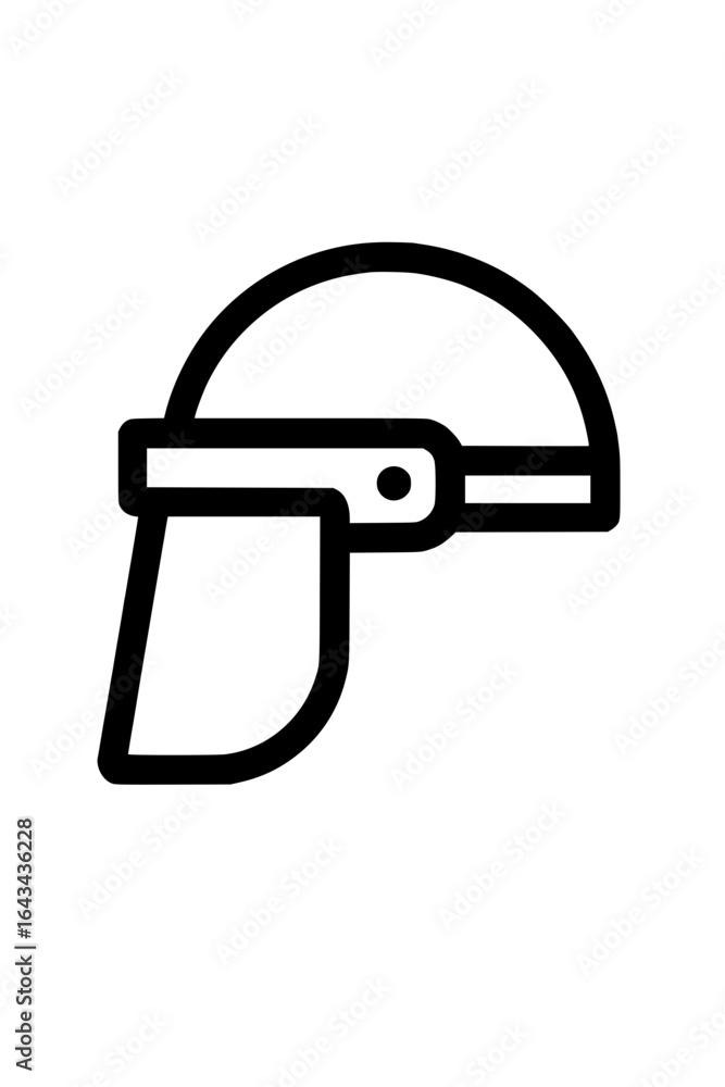 Face Shield Line Art Vector Icon Isolated
Face Shield Line Art Vector Icon Isolated