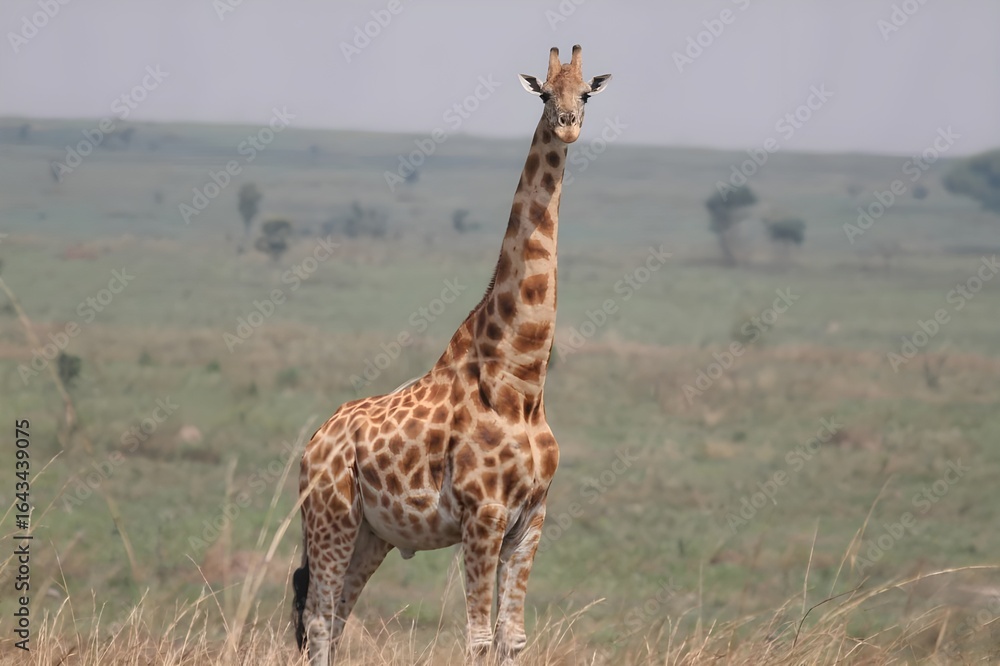 Fototapeta premium giraffe in zoo 