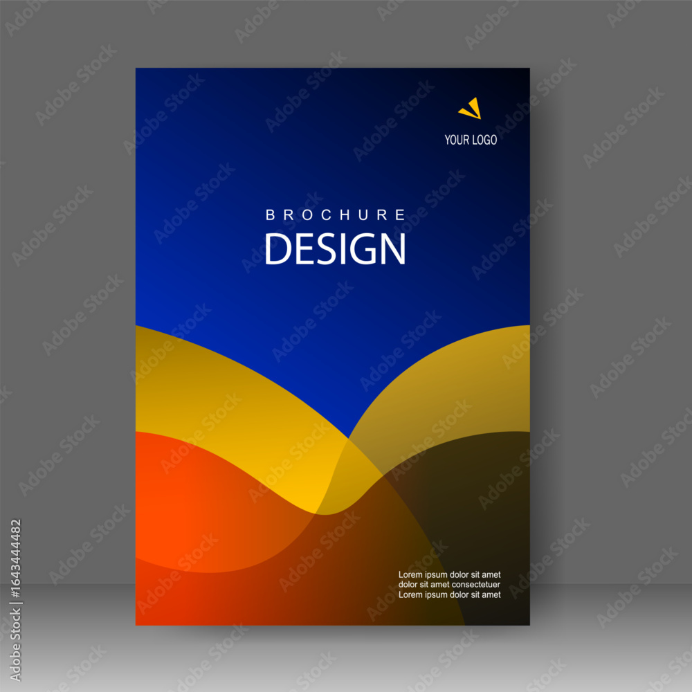 Fototapeta premium Cover book colorful modern design. Annual report. Brochure template, catalog. Simple Flyer promotion. magazine. Vector illustration