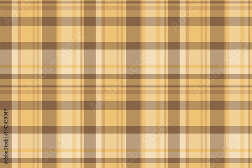 Frame pattern check texture, feminine fabric vector seamless. Slim plaid background textile tartan in orange and amber colors.