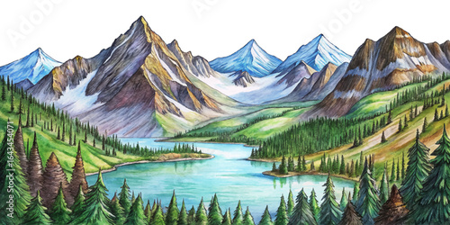 Glacier National Park snowy peaks, alpine meadows, crystal lakes, Montana’s untouched wilderness, scenic hiking route