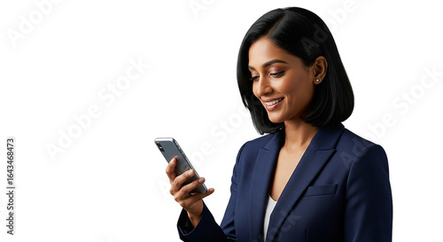 young business woman with mobile phone